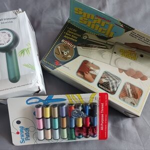 Sewing Kit with Lint Remover and Thread Set